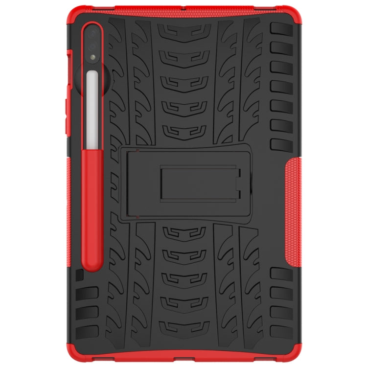 Tire Texture Shockproof TPU+PC Protective Case with Holder, For Samsung Galaxy Tab S8 / Galaxy Tab S7 T870 / T875, For Xiaomi Redmi 9A, For OPPO A52 / A72 / A92
