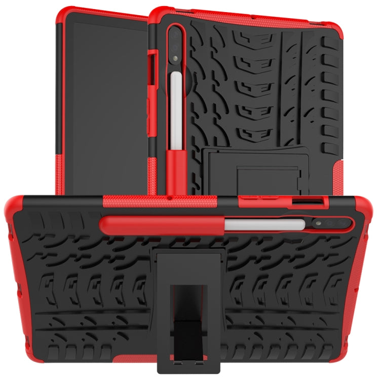 Tire Texture Shockproof TPU+PC Protective Case with Holder, For Samsung Galaxy Tab S8 / Galaxy Tab S7 T870 / T875, For Xiaomi Redmi 9A, For OPPO A52 / A72 / A92