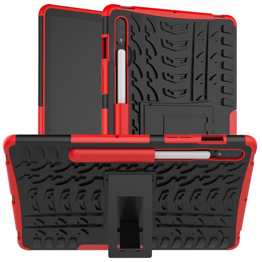 Tire Texture Shockproof TPU+PC Protective Case with Holder, For Samsung Galaxy Tab S8 / Galaxy Tab S7 T870 / T875, For Xiaomi Redmi 9A, For OPPO A52 / A72 / A92