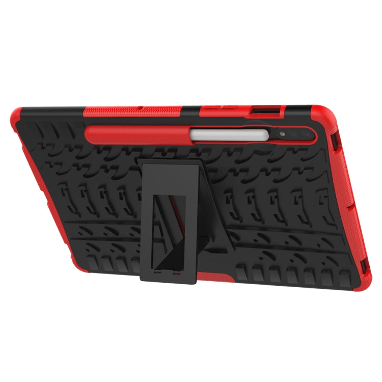 Tire Texture Shockproof TPU+PC Protective Case with Holder, For Samsung Galaxy Tab S8 / Galaxy Tab S7 T870 / T875, For Xiaomi Redmi 9A, For OPPO A52 / A72 / A92