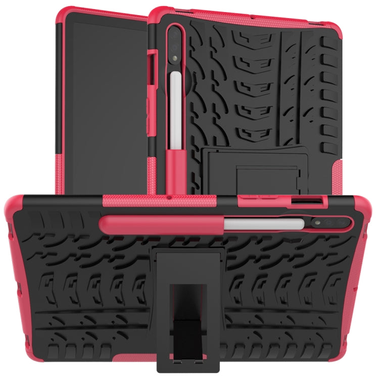 Tire Texture Shockproof TPU+PC Protective Case with Holder, For Samsung Galaxy Tab S8 / Galaxy Tab S7 T870 / T875, For Xiaomi Redmi 9A, For OPPO A52 / A72 / A92