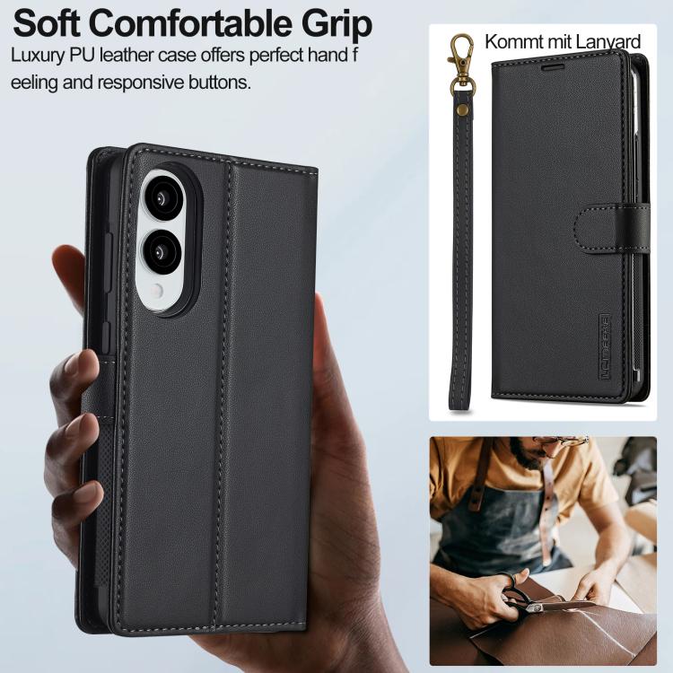 LC.IMEEKE L2 Series Detachable Magsafe PU Phone Case with Lanyard