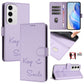 Smile Embossing RFID Leather Phone Case