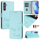 Smile Embossing RFID Leather Phone Case