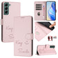 Smile Embossing RFID Leather Phone Case