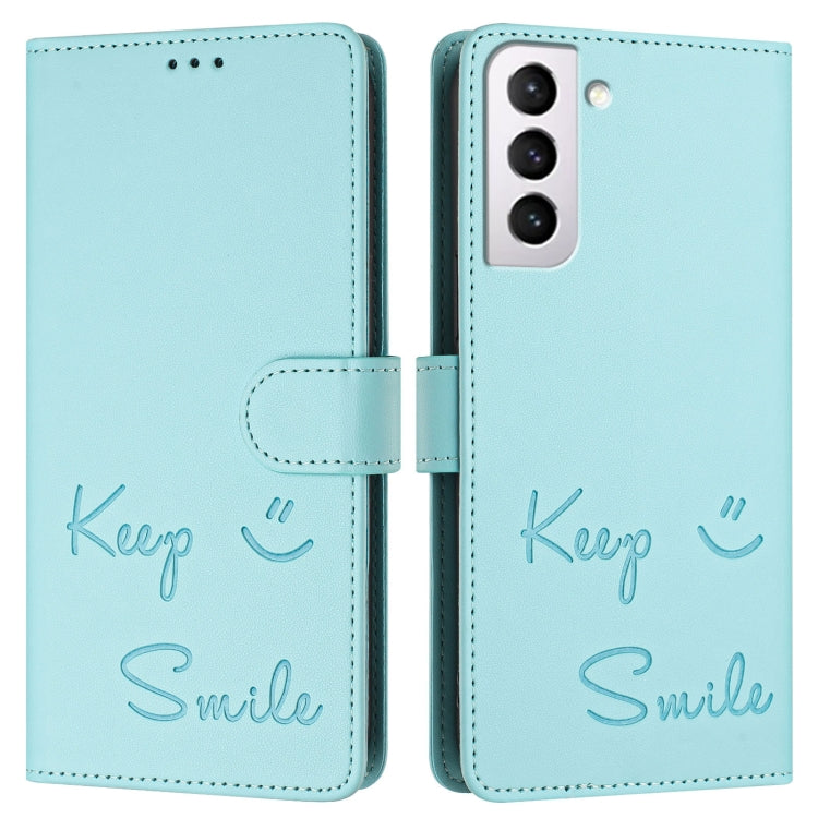 Smile Embossing RFID Leather Phone Case