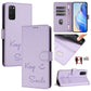 Smile Embossing RFID Leather Phone Case
