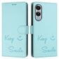 Smile Embossing RFID Leather Phone Case