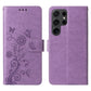Embossed Butterfly Flowers Leather Phone Case