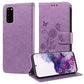 Embossed Butterfly Flowers Leather Phone Case