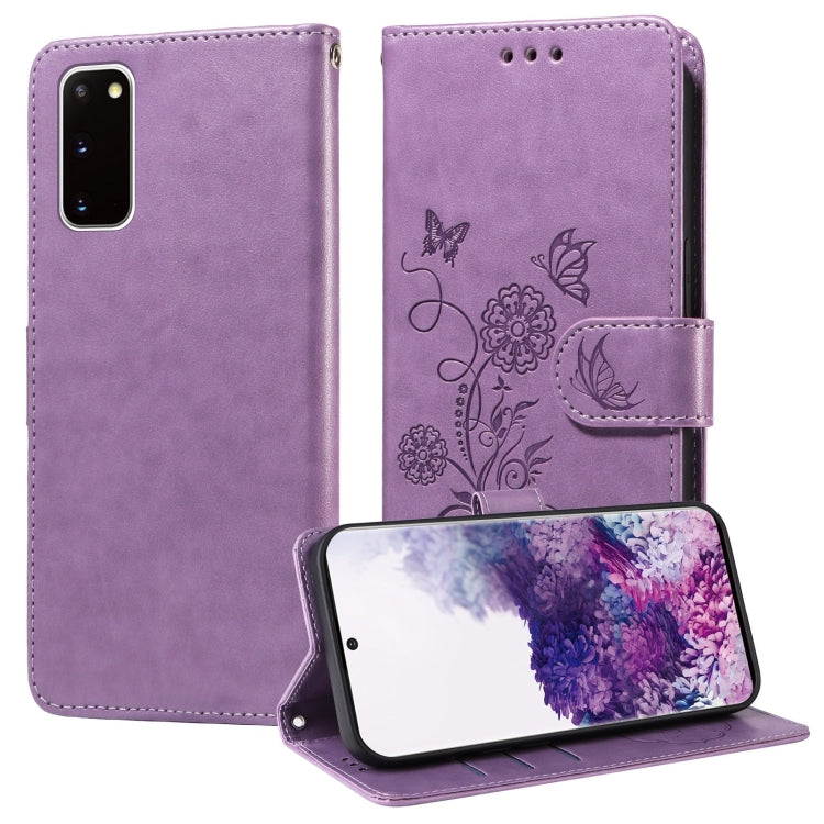 Embossed Butterfly Flowers Leather Phone Case