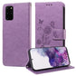 Embossed Butterfly Flowers Leather Phone Case