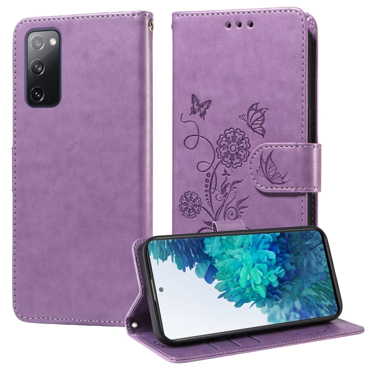 Embossed Butterfly Flowers Leather Phone Case
