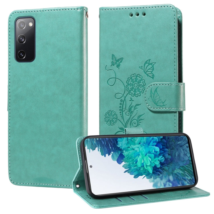 Embossed Butterfly Flowers Leather Phone Case