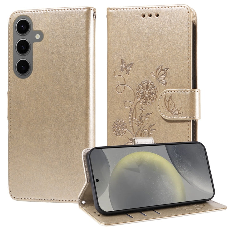 Embossed Butterfly Flowers Leather Phone Case
