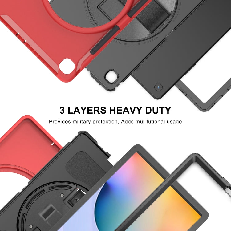 360 Degree Rotation PC+TPU Protective Cover with Holder & Hand Strap & Pen Slot, For Samsung Galaxy Tab S6 Lite, For iPad Pro 12.9 inch (2020), For iPad 10.2