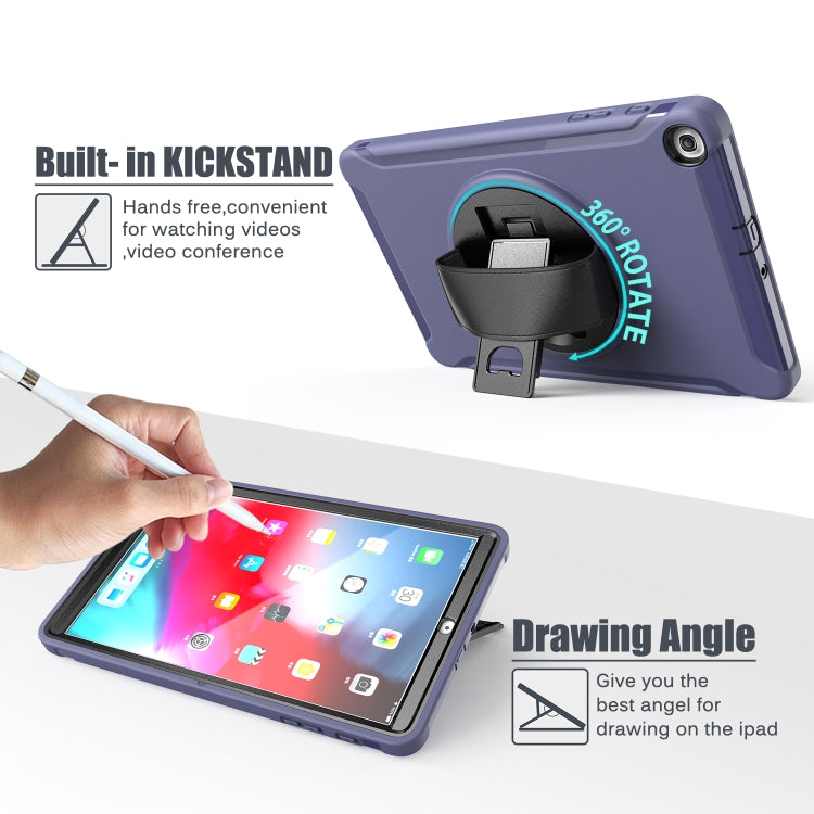 360 Degree Rotation PC+TPU Protective Cover with Holder & Hand Strap, For Samsung Galaxy Tab A 10.1 (2019) T510 / T515