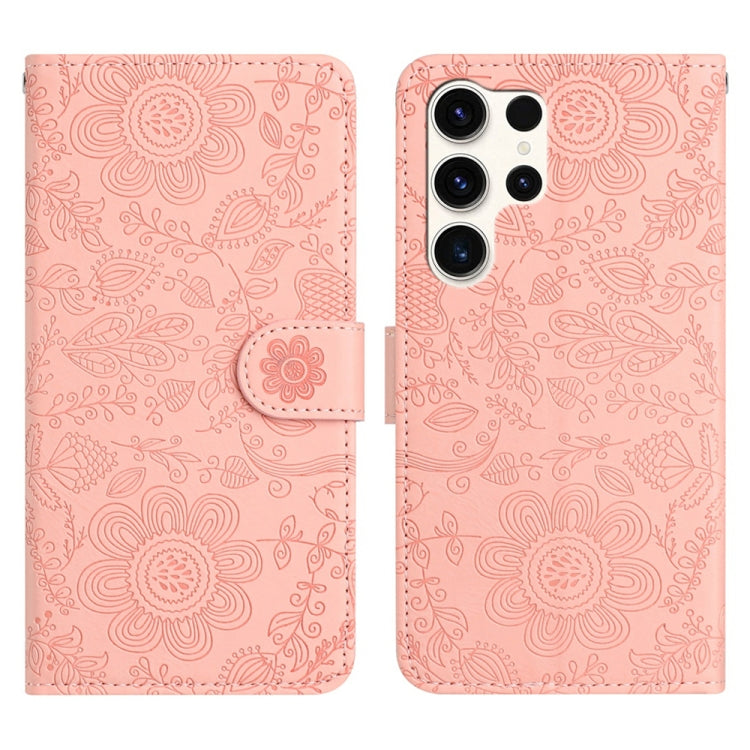 Floral Embossed Pattern Leather Phone Case, For Samsung Galaxy S25 FE 5G, For Samsung Galaxy S25 Edge 5G, For Samsung Galaxy S25 5G, For Samsung Galaxy S25+ 5G, For Samsung Galaxy S25 Ultra 5G, For Samsung Galaxy S24 FE 5G, For Samsung Galaxy S24 Ultra...