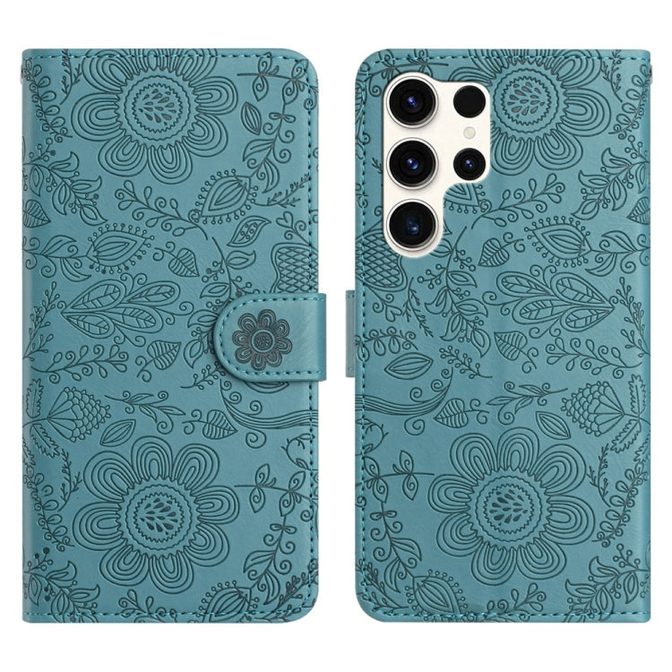 Floral Embossed Pattern Leather Phone Case, For Samsung Galaxy S25 FE 5G, For Samsung Galaxy S25 Edge 5G, For Samsung Galaxy S25 5G, For Samsung Galaxy S25+ 5G, For Samsung Galaxy S25 Ultra 5G, For Samsung Galaxy S24 FE 5G, For Samsung Galaxy S24 Ultra...