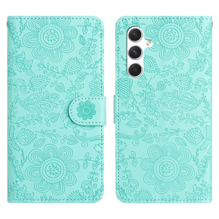 Floral Embossed Pattern Leather Phone Case, For Samsung Galaxy S25 FE 5G, For Samsung Galaxy S25 Edge 5G, For Samsung Galaxy S25 5G, For Samsung Galaxy S25+ 5G, For Samsung Galaxy S25 Ultra 5G, For Samsung Galaxy S24 FE 5G, For Samsung Galaxy S24 Ultra...