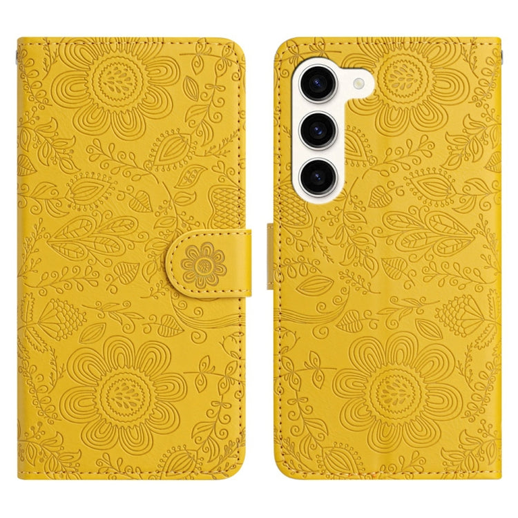Floral Embossed Pattern Leather Phone Case, For Samsung Galaxy S23 FE 5G, For Samsung Galaxy S23 Ultra 5G, For Samsung Galaxy S23+ 5G, For Samsung Galaxy S23 5G, For Samsung Galaxy S22 Ultra 5G, For Samsung Galaxy S22+ 5G, For Samsung Galaxy S22 5G����...