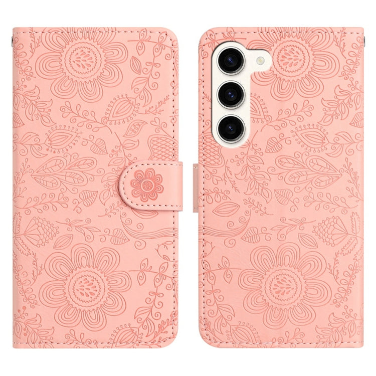 Floral Embossed Pattern Leather Phone Case, For Samsung Galaxy S23 FE 5G, For Samsung Galaxy S23 Ultra 5G, For Samsung Galaxy S23+ 5G, For Samsung Galaxy S23 5G, For Samsung Galaxy S22 Ultra 5G, For Samsung Galaxy S22+ 5G, For Samsung Galaxy S22 5G����...