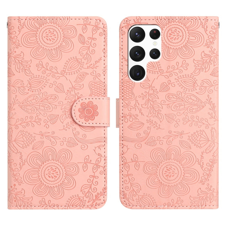 Floral Embossed Pattern Leather Phone Case, For Samsung Galaxy S23 FE 5G, For Samsung Galaxy S23 Ultra 5G, For Samsung Galaxy S23+ 5G, For Samsung Galaxy S23 5G, For Samsung Galaxy S22 Ultra 5G, For Samsung Galaxy S22+ 5G, For Samsung Galaxy S22 5G����...