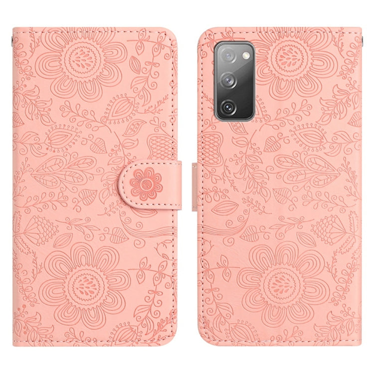 Floral Embossed Pattern Leather Phone Case, For Samsung Galaxy S21+ 5G, For Samsung Galaxy S21 Ultra 5G, For Samsung Galaxy S20 FE 5G