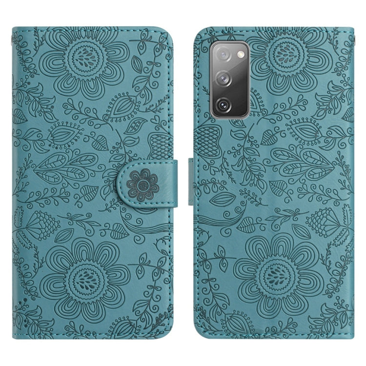 Floral Embossed Pattern Leather Phone Case, For Samsung Galaxy S21+ 5G, For Samsung Galaxy S21 Ultra 5G, For Samsung Galaxy S20 FE 5G