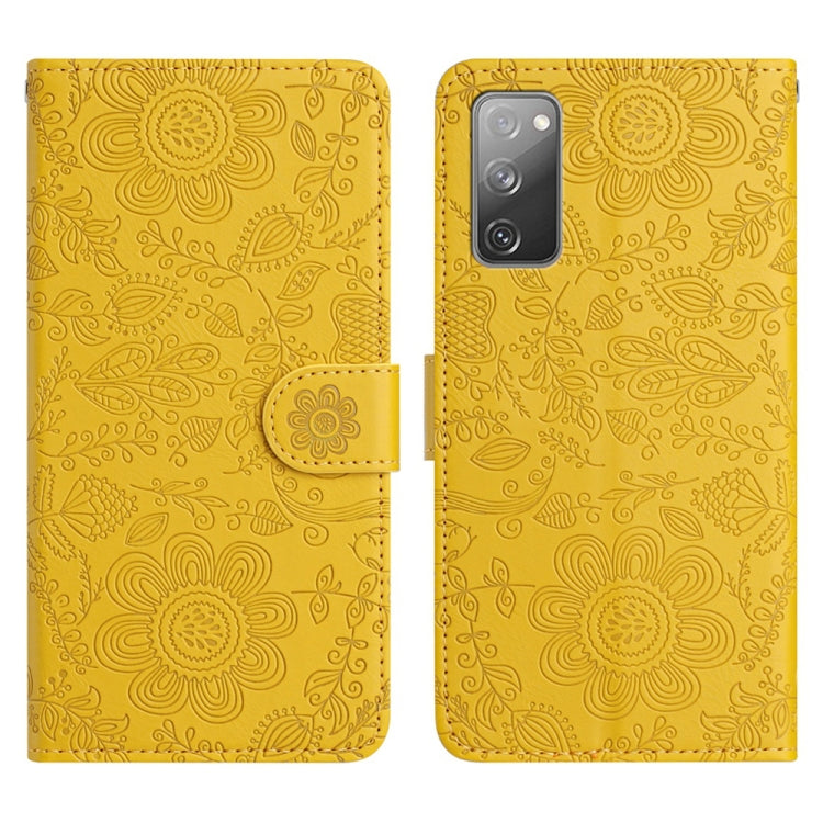 Floral Embossed Pattern Leather Phone Case, For Samsung Galaxy S21+ 5G, For Samsung Galaxy S21 Ultra 5G, For Samsung Galaxy S20 FE 5G