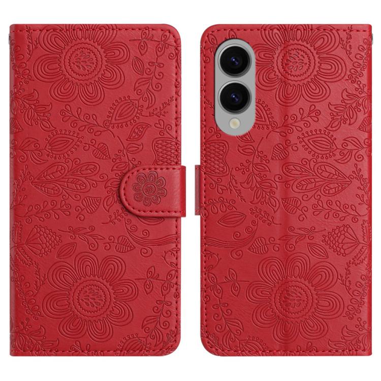 Floral Embossed Pattern Leather Phone Case, For Samsung Galaxy S25 FE 5G, For Samsung Galaxy S25 Edge 5G, For Samsung Galaxy S25 5G, For Samsung Galaxy S25+ 5G, For Samsung Galaxy S25 Ultra 5G, For Samsung Galaxy S24 FE 5G, For Samsung Galaxy S24 Ultra...