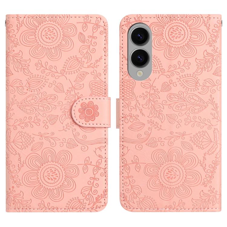 Floral Embossed Pattern Leather Phone Case, For Samsung Galaxy S25 FE 5G, For Samsung Galaxy S25 Edge 5G, For Samsung Galaxy S25 5G, For Samsung Galaxy S25+ 5G, For Samsung Galaxy S25 Ultra 5G, For Samsung Galaxy S24 FE 5G, For Samsung Galaxy S24 Ultra...