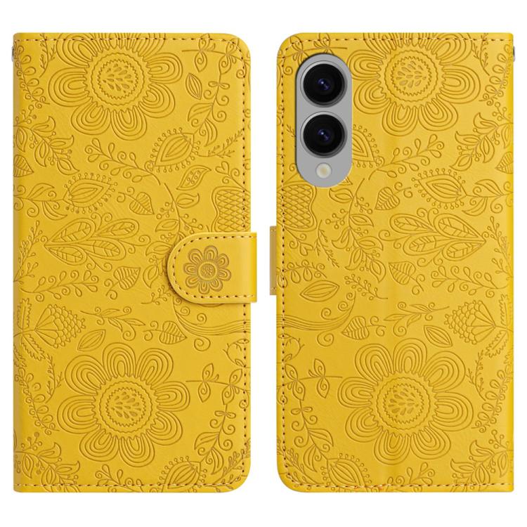Floral Embossed Pattern Leather Phone Case, For Samsung Galaxy S25 FE 5G, For Samsung Galaxy S25 Edge 5G, For Samsung Galaxy S25 5G, For Samsung Galaxy S25+ 5G, For Samsung Galaxy S25 Ultra 5G, For Samsung Galaxy S24 FE 5G, For Samsung Galaxy S24 Ultra...