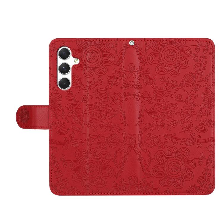 Floral Embossed Pattern Leather Phone Case, For Samsung Galaxy S25 FE 5G, For Samsung Galaxy S25 Edge 5G, For Samsung Galaxy S25 5G, For Samsung Galaxy S25+ 5G, For Samsung Galaxy S25 Ultra 5G, For Samsung Galaxy S24 FE 5G, For Samsung Galaxy S24 Ultra...
