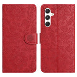 Floral Embossed Pattern Leather Phone Case, For Samsung Galaxy S25 FE 5G, For Samsung Galaxy S25 Edge 5G, For Samsung Galaxy S25 5G, For Samsung Galaxy S25+ 5G, For Samsung Galaxy S25 Ultra 5G, For Samsung Galaxy S24 FE 5G, For Samsung Galaxy S24 Ultra...