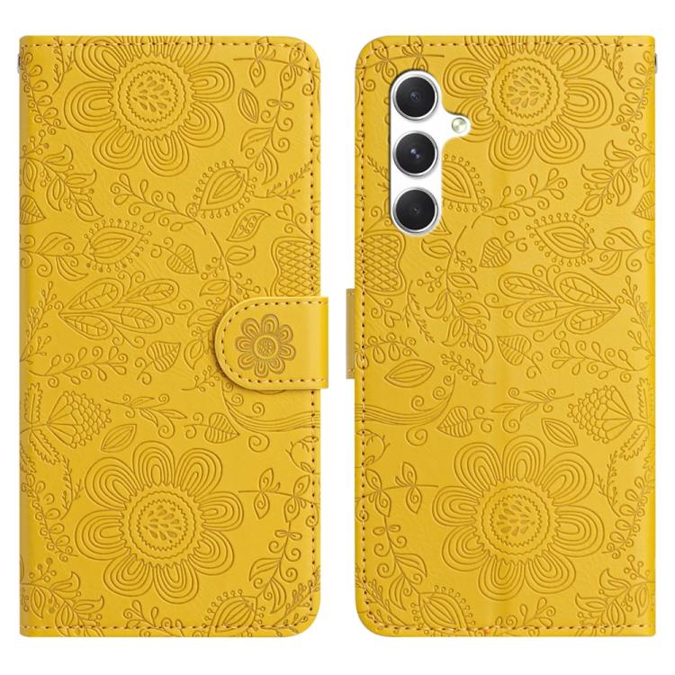 Floral Embossed Pattern Leather Phone Case, For Samsung Galaxy S25 FE 5G, For Samsung Galaxy S25 Edge 5G, For Samsung Galaxy S25 5G, For Samsung Galaxy S25+ 5G, For Samsung Galaxy S25 Ultra 5G, For Samsung Galaxy S24 FE 5G, For Samsung Galaxy S24 Ultra...