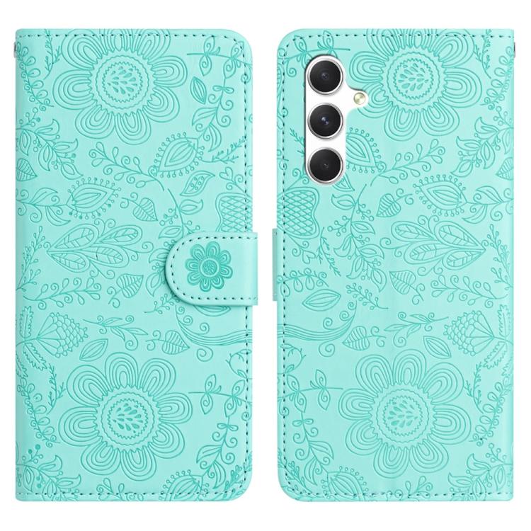 Floral Embossed Pattern Leather Phone Case, For Samsung Galaxy S25 FE 5G, For Samsung Galaxy S25 Edge 5G, For Samsung Galaxy S25 5G, For Samsung Galaxy S25+ 5G, For Samsung Galaxy S25 Ultra 5G, For Samsung Galaxy S24 FE 5G, For Samsung Galaxy S24 Ultra...