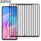25 PCS Full Glue Full Screen Tempered Glass Film