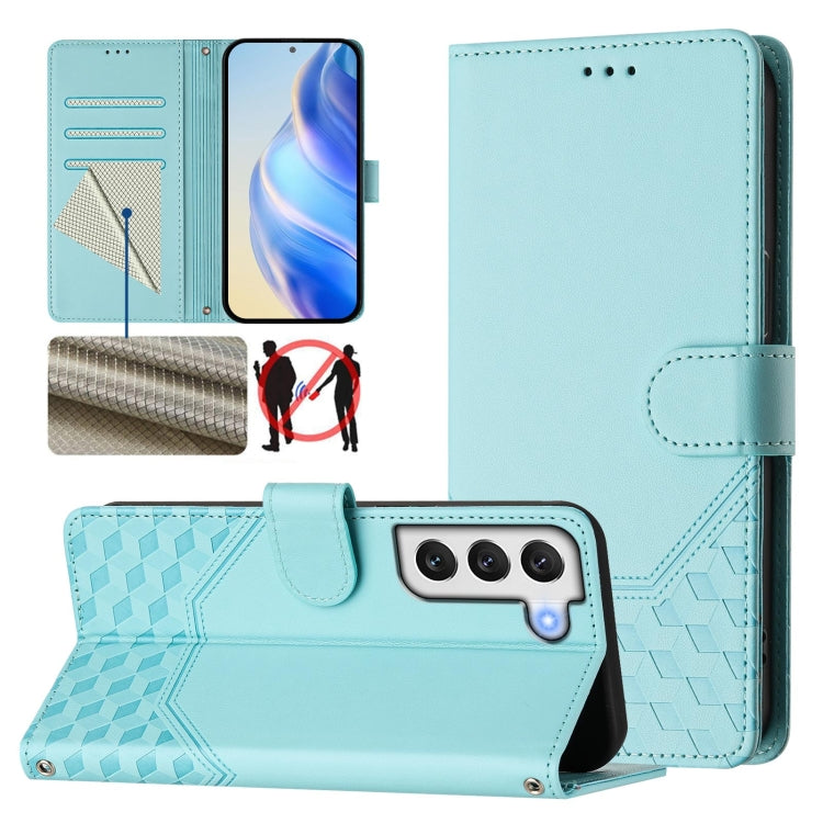 Honeycomb Embossing RFID Leather Phone Case