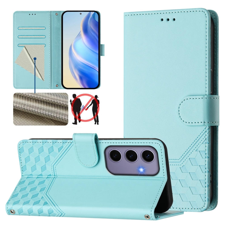 Honeycomb Embossing RFID Leather Phone Case