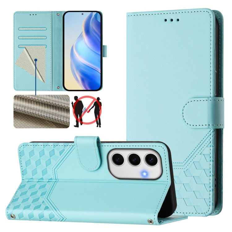 Honeycomb Embossing RFID Leather Phone Case