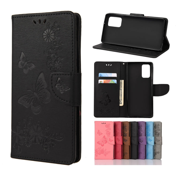 Butterflies Embossing Horizontal Flip Leather Case with Holder & Card Slots & Wallet, For Samsung Galaxy Note20, For Samsung Galaxy Note20 Ultra, For Samsung Galaxy A01 Core
