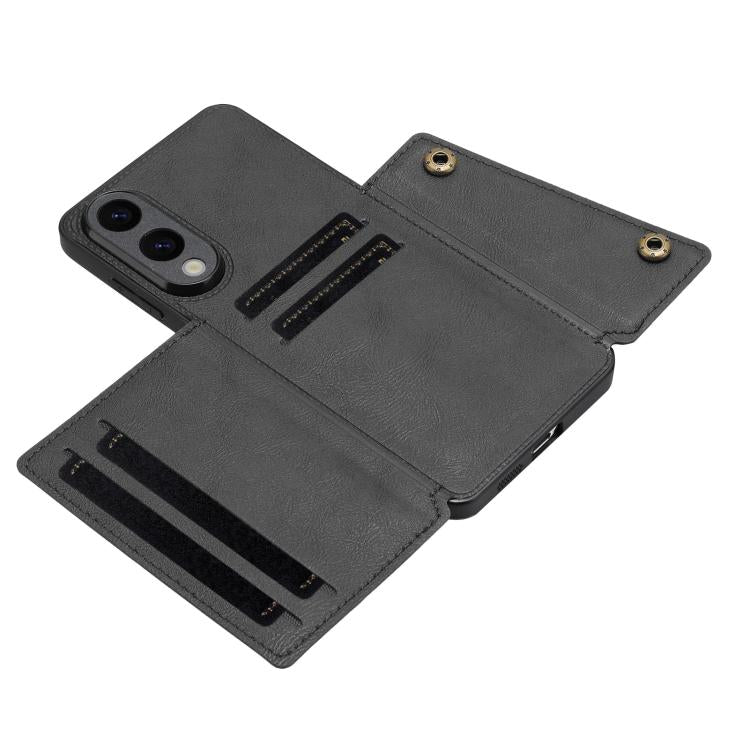 Double Buckle Card Slots Magnetic Phone Case