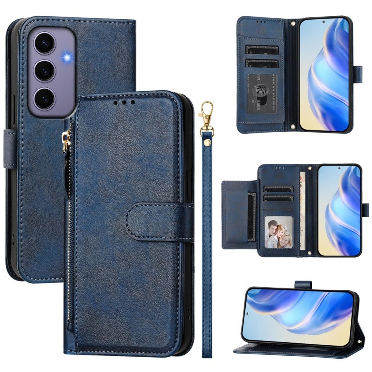 Multi-Card Slots Zipper Wallet Leather Phone Case