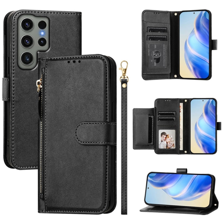 Multi-Card Slots Zipper Wallet Leather Phone Case