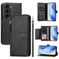 Multi-Card Slots Zipper Wallet Leather Phone Case