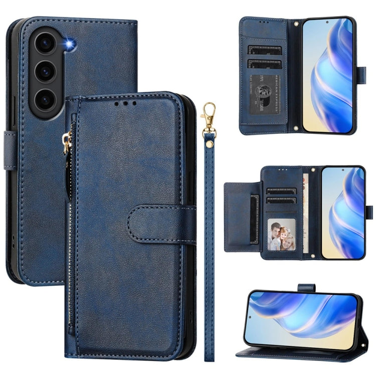 Multi-Card Slots Zipper Wallet Leather Phone Case
