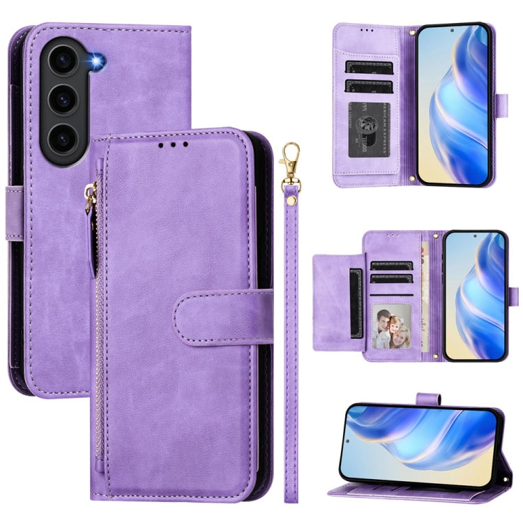 Multi-Card Slots Zipper Wallet Leather Phone Case