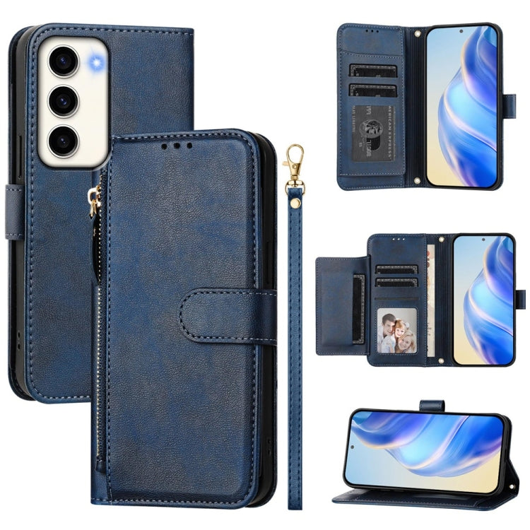 Multi-Card Slots Zipper Wallet Leather Phone Case