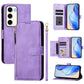 Multi-Card Slots Zipper Wallet Leather Phone Case